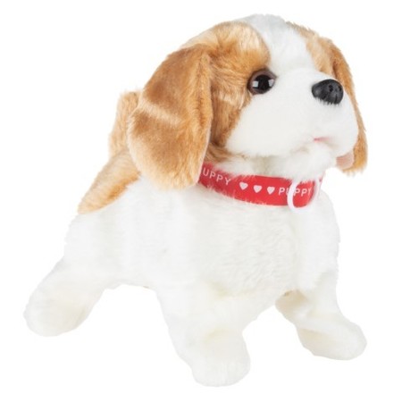 TOY TIME Interactive Plush Puppy Toy, Battery Operated that Walks, Barks and Back Flips Stuffed Animal Robot 911088VKQ